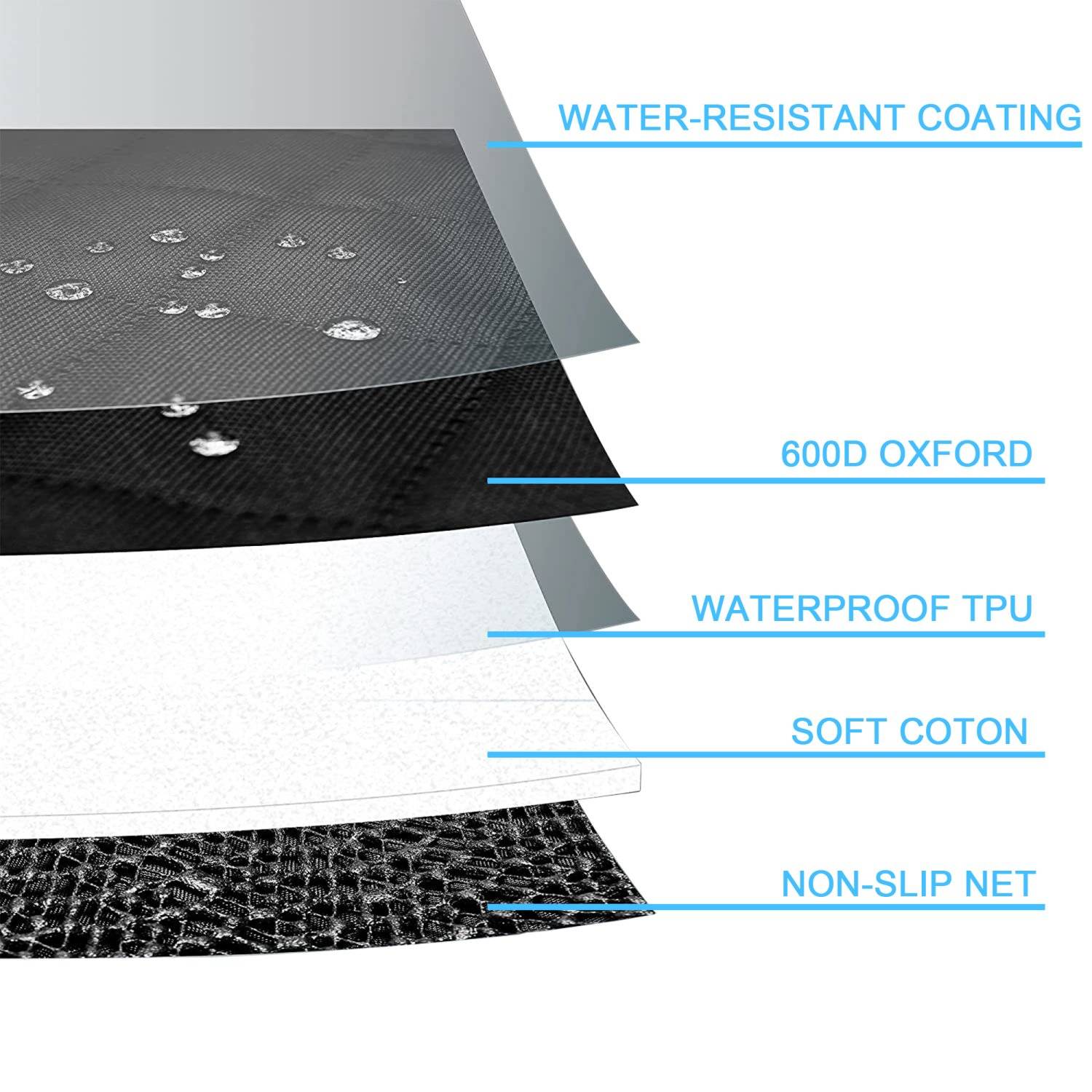 Intirilife flexible Rücksitz Hundedecke Rückbankbezug Haustier Hängematte in schwarz