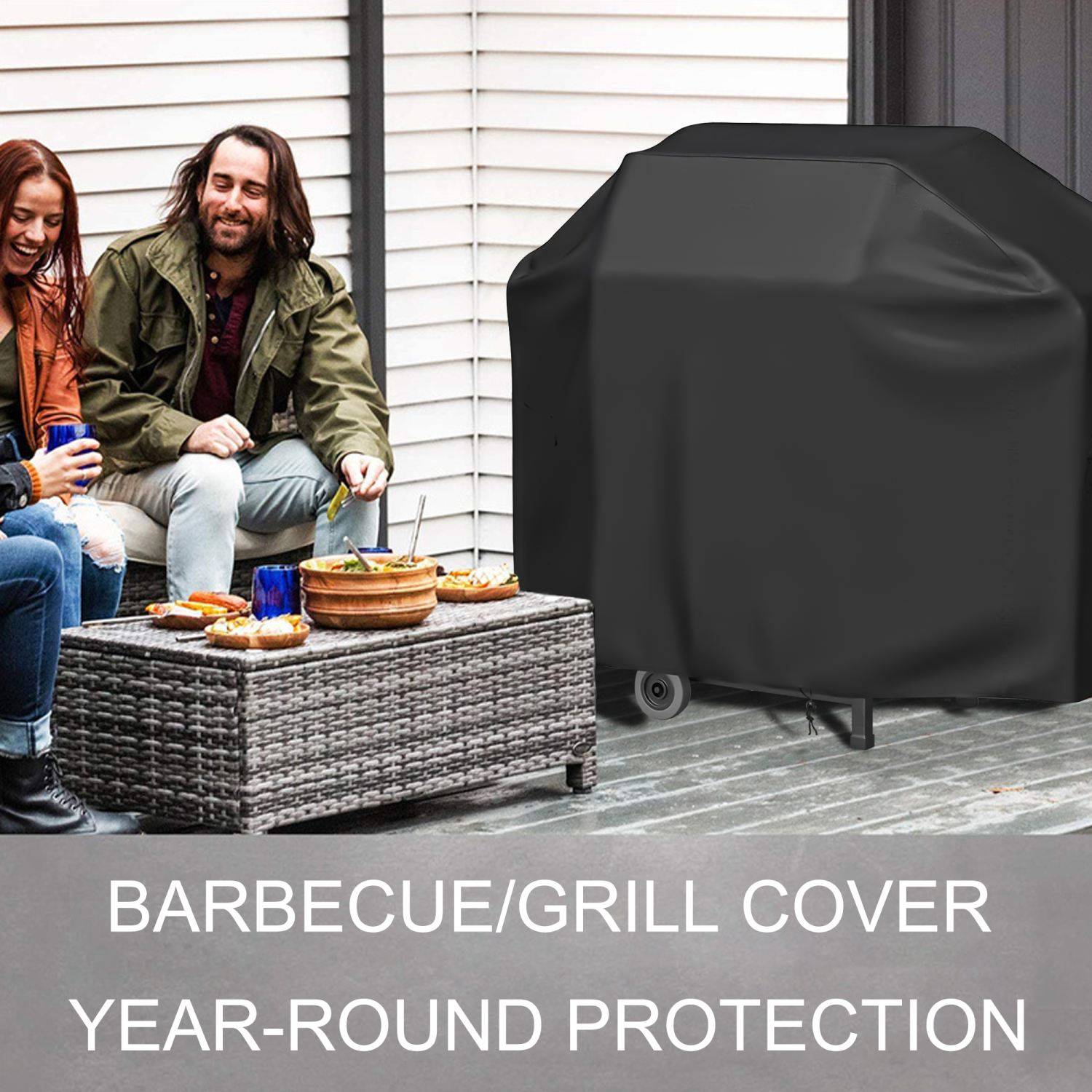 Intirilife Grillabdeckung - 147 x 61 x 117 cm - BBQ Abdeckung, Grill Cover, wasserdicht