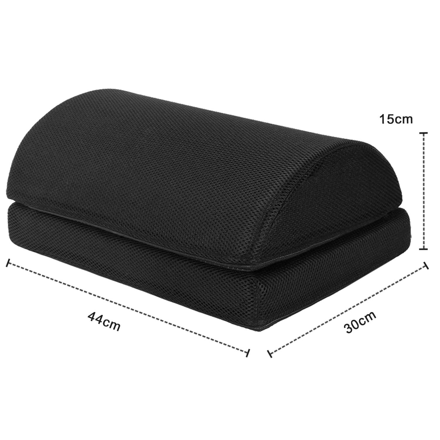 Intirilife Fußablage mit Memory Schaum - Höhenverstellbare multifunktionale ergonomische Fußstütze