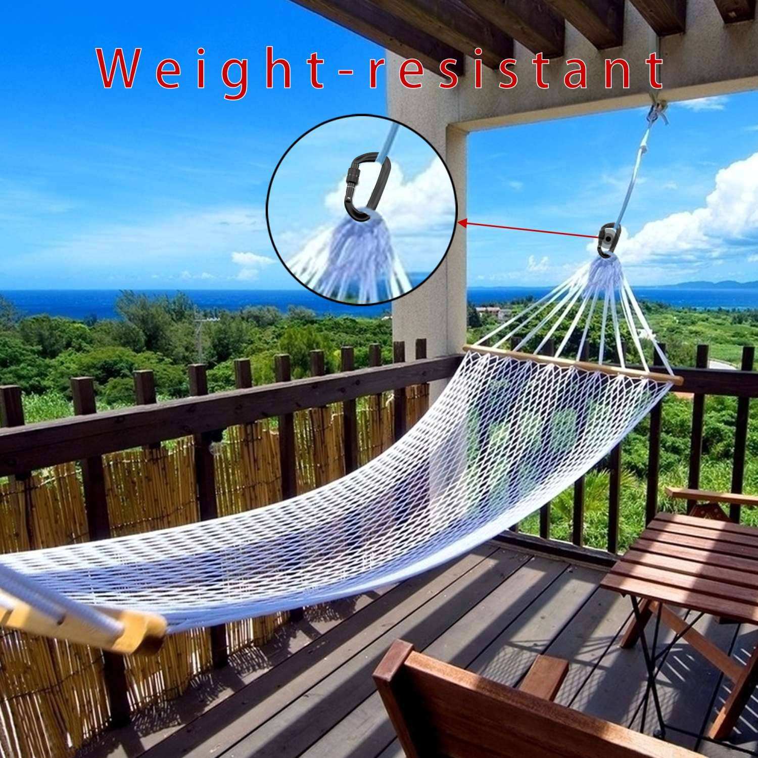 Intirilife 4er Set Schwerlast Karabiner in schwarz für Outdoorsport und Freizeitaktivitäten