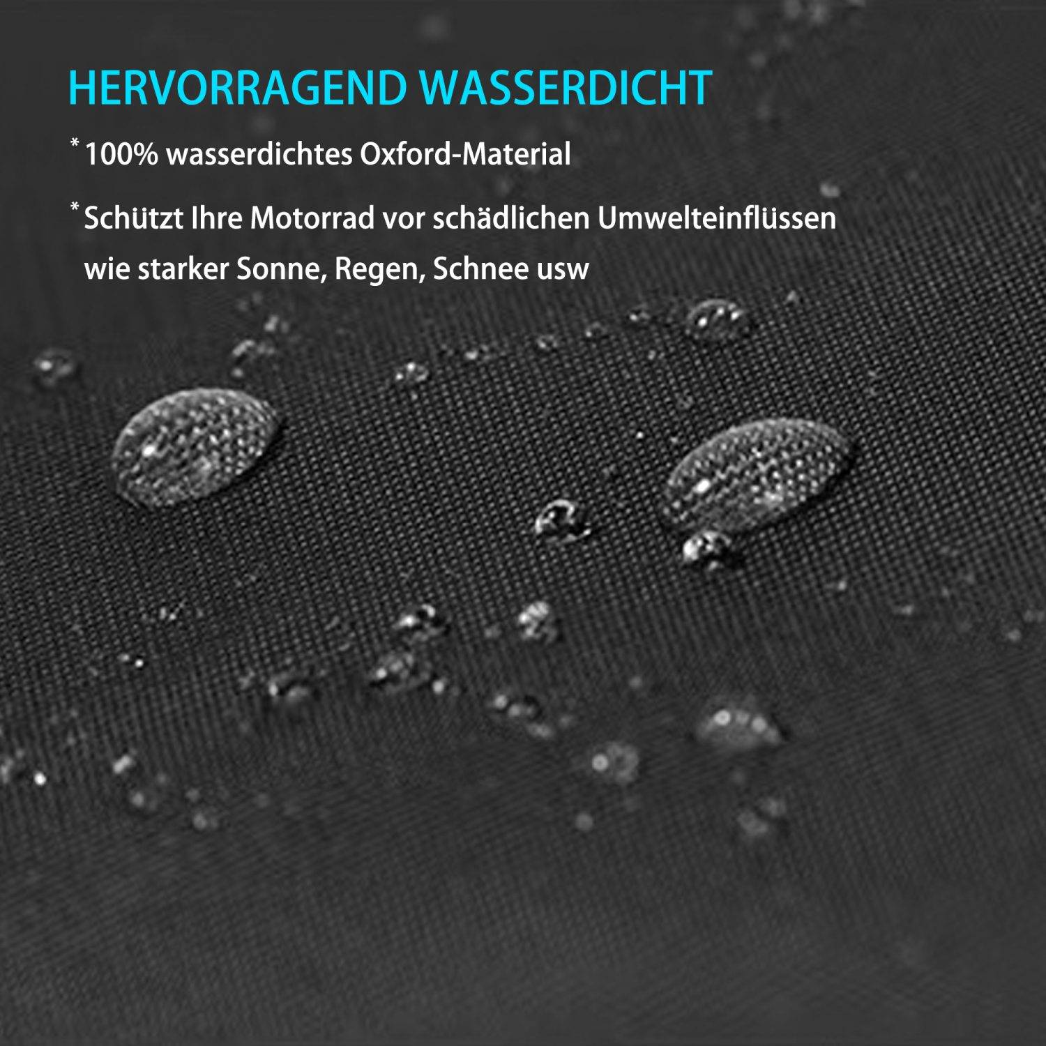 Intirilife XXL Outdoor Motorradabdeckung Abdeckplane in Silber - Schwarz - Größe 245 x 105 x 125 cm - Zum Schutz für Zweiradvehikel bei jeder Wette