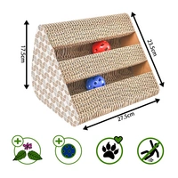 Intirilife Interaktives Katzenkratzbrett Katzenspielzeug aus brauner Wellpappe mit 27.5 x 23.5 x 17.5 cm Größe - Zur spielerischen Beschäftigung Ih Intirilife Interaktives Katzenkratzbrett Katzenspielzeug aus brauner Wellpappe mit 27.5 x 23.5 x 17.5 cm Größe - Zur spielerischen Beschäftigung Ih