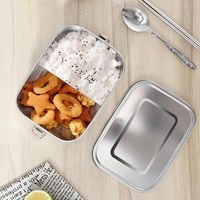 Intirilife Tragbare Edelstahl Lunchbox Aufbewahrungsbox in Silber mit 800ml Füllmenge - Zum Transportieren von Essen Snacks und mehr Intirilife Tragbare Edelstahl Lunchbox Aufbewahrungsbox in Silber mit 800ml Füllmenge - Zum Transportieren von Essen Snacks und mehr