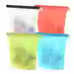 Intirilife 4er-Set wiederverwendbare Lebensmittelbeutel aus Silikon mit 1L Füllmenge in mehreren Farben - Hält Ihre Lebensmittel länger frisch Intirilife 4er-Set wiederverwendbare Lebensmittelbeutel aus Silikon mit 1L Füllmenge in mehreren Farben - Hält Ihre Lebensmittel länger frisch