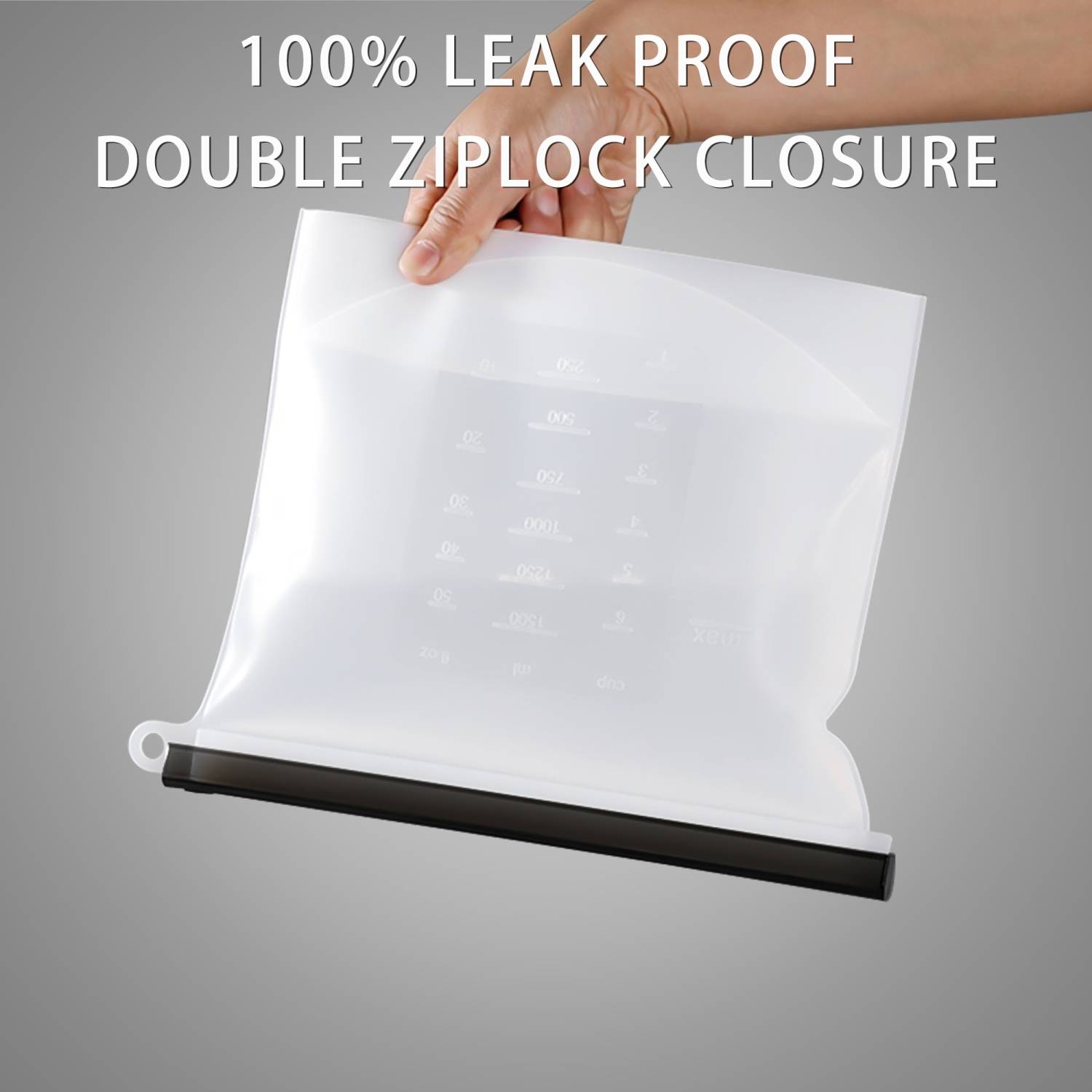 Intirilife 4er-Set wiederverwendbare Lebensmittelbeutel aus Silikon mit 1L Füllmenge in mehreren Farben - Hält Ihre Lebensmittel länger frisch