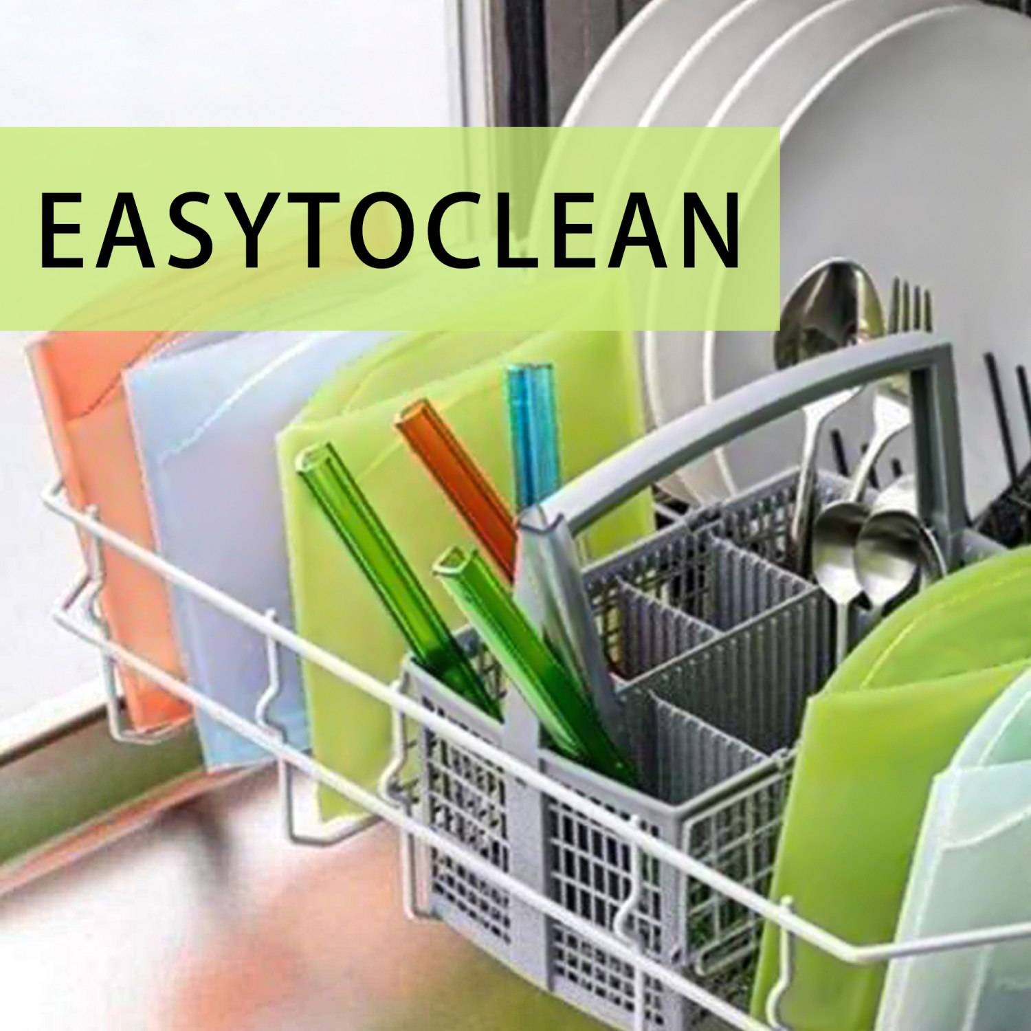 Intirilife 4er-Set wiederverwendbare Lebensmittelbeutel aus Silikon mit 1L Füllmenge in mehreren Farben - Hält Ihre Lebensmittel länger frisch