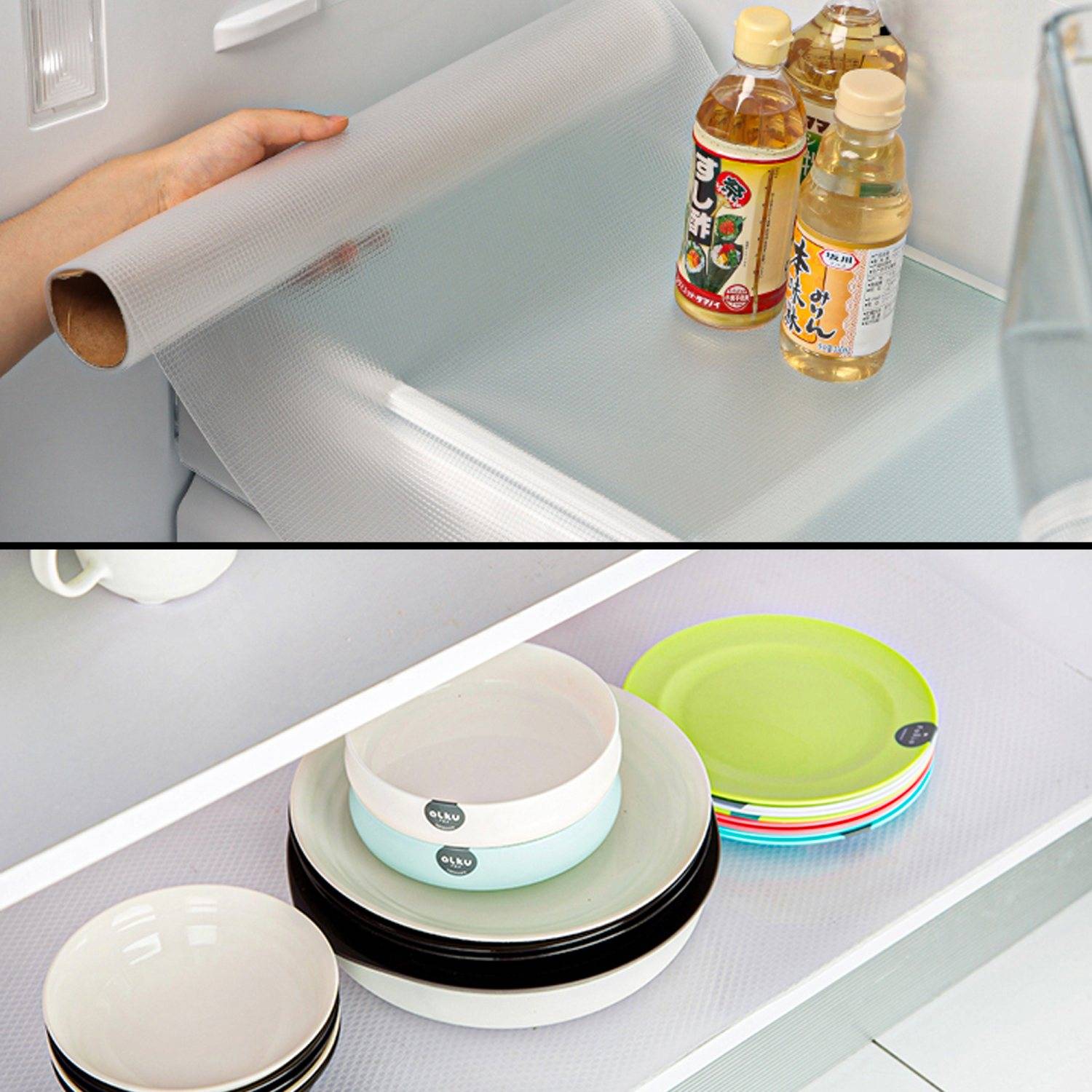 Intirilife 6er-Set Anti-Bakterielle transparente Kühlschrankmatten 45 x 30 cm - Schützt Obst und Gemüse vor Bakterien und Wasser