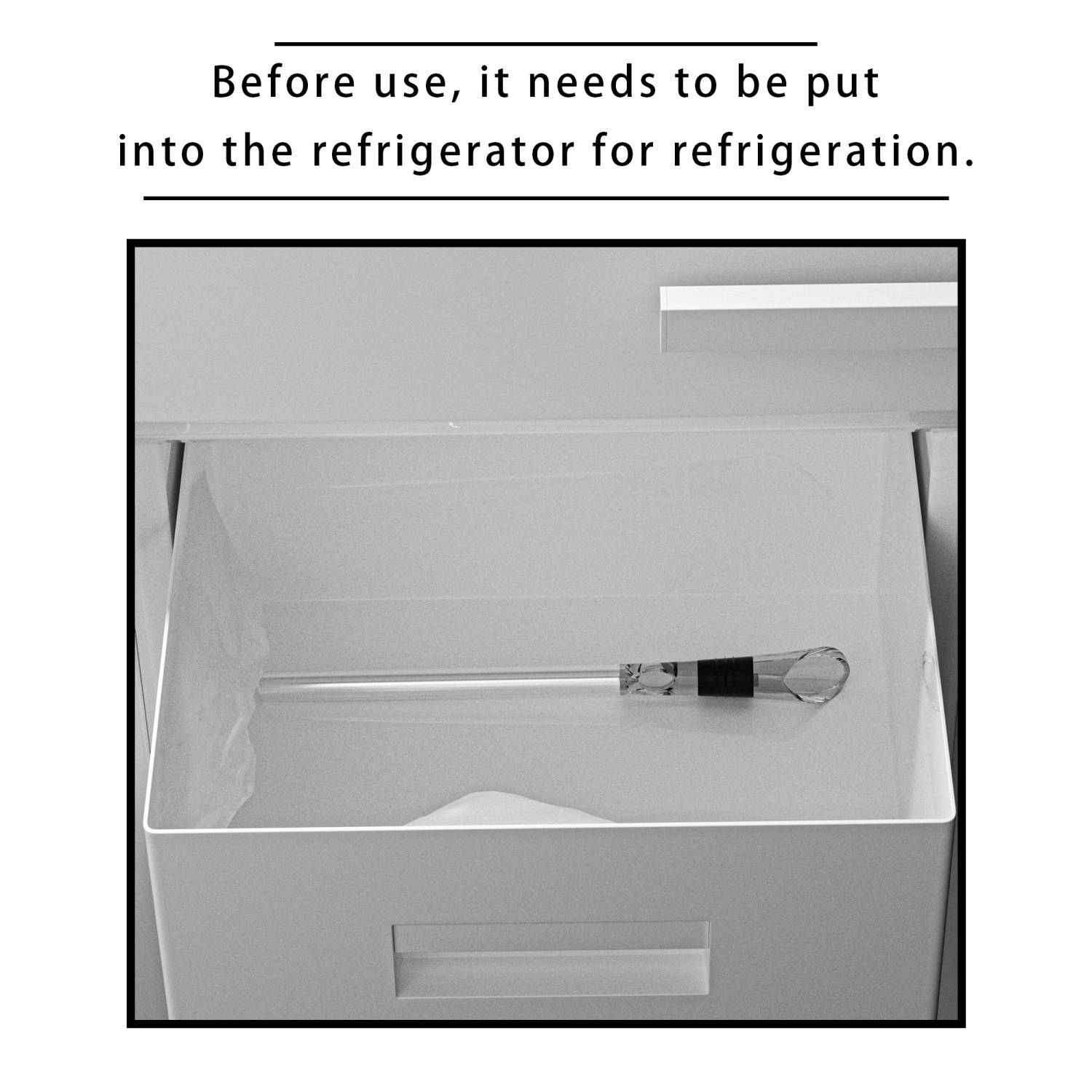 Intirilife Edelstahl Weinkühlstab Flaschenkühler Weinkühler mit Ausgießer in Silber - 2 teiliges Set für exzellenten Weingenuss ohne zu Verschüt