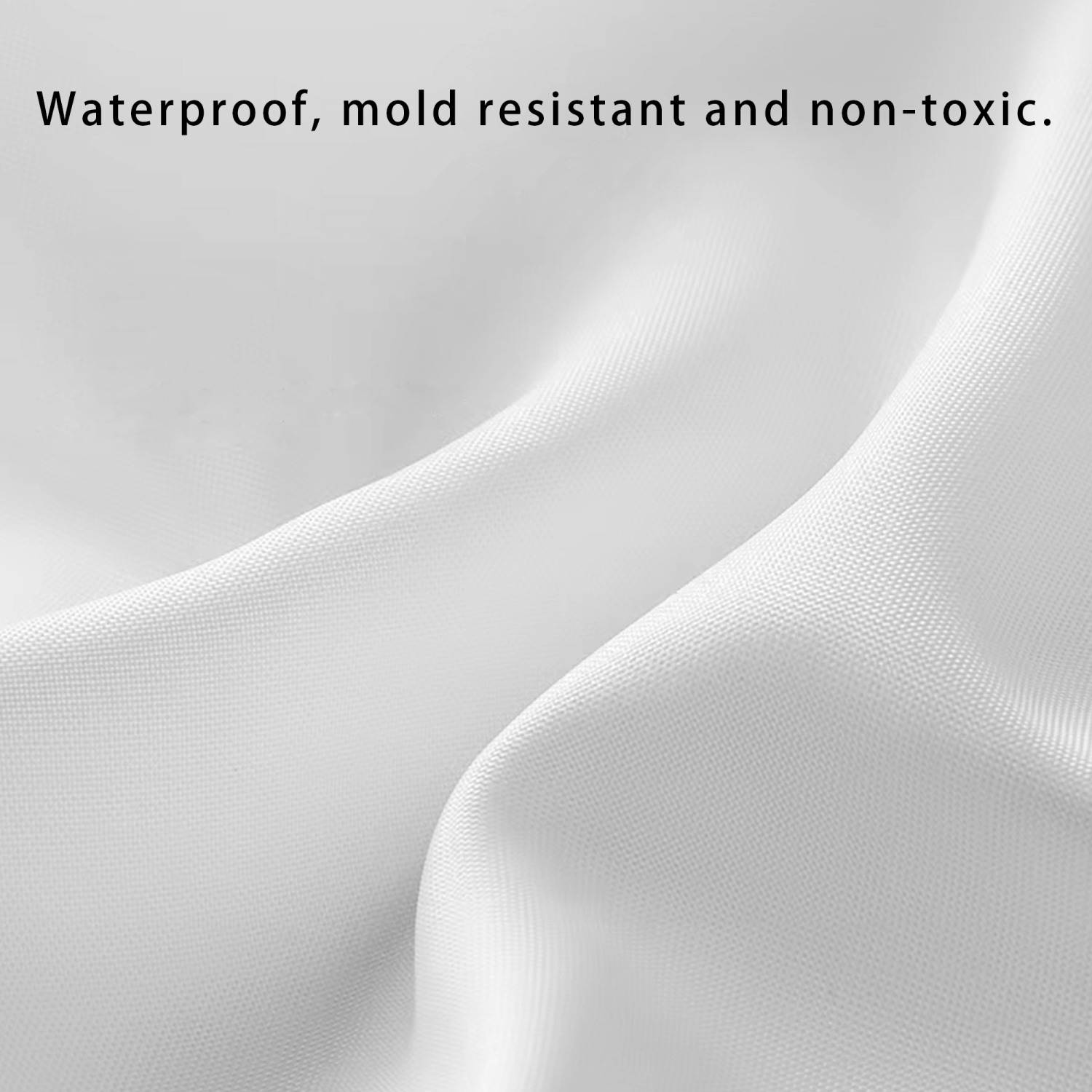 Intirilife Duschvorhang Polyester in Weiß - 180 x 200 cm - Duschvorhänge Ersatzvorhang