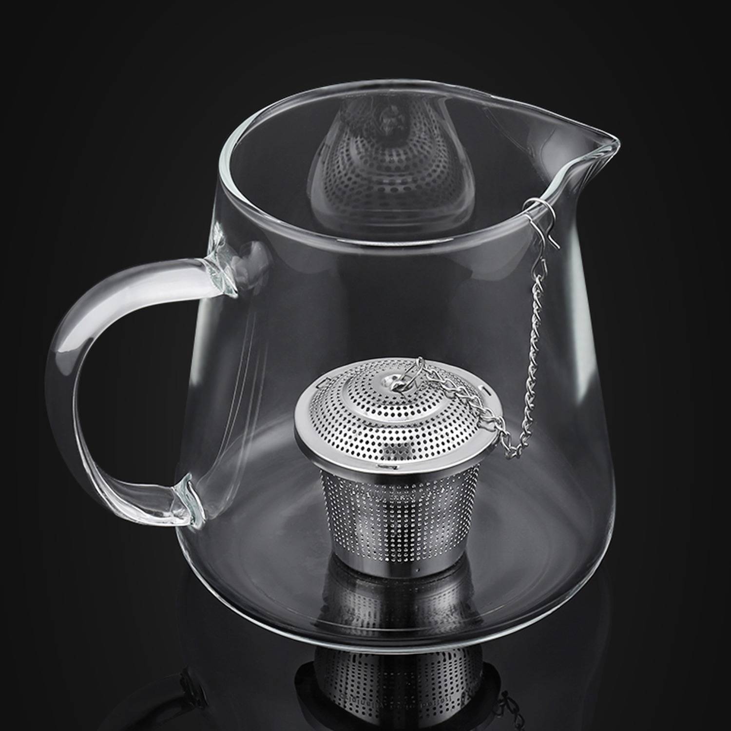 Intirilife 5-teiliges Teeset mit Aufgussvorrichtungen und Löffel aus Edelstahl in Silber - Teeservice Für köstlichen Tee ob Zuhause oder auf Reisen