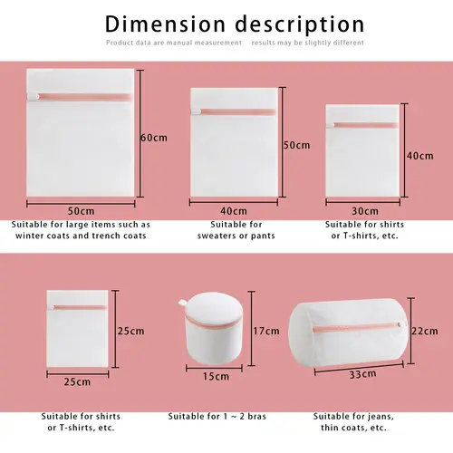 Intirilife 6-er Set Wäschenetze Wäschesäcke in verschiedenen Größen aus weißem Polyester für empfindliche Wäsche Intirilife 6-er Set Wäschenetze Wäschesäcke in verschiedenen Größen aus weißem Polyester für empfindliche Wäsche