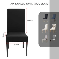Intirilife 4x Elastischer Stuhlhusse Stuhlüberzug in SCHWARZ mit 38 - 45 cm Sitzfläche und 45 - 65 cm Lehnenhöhe - Für Partys Hochzeiten Hotels od Intirilife 4x Elastischer Stuhlhusse Stuhlüberzug in SCHWARZ mit 38 - 45 cm Sitzfläche und 45 - 65 cm Lehnenhöhe - Für Partys Hochzeiten Hotels od