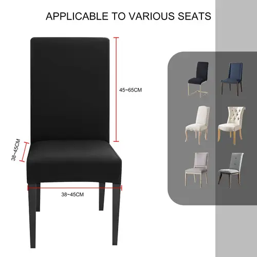 Intirilife 4x Elastischer Stuhlhusse Stuhlüberzug in SCHWARZ mit 38 - 45 cm Sitzfläche und 45 - 65 cm Lehnenhöhe - Für Partys Hochzeiten Hotels od Intirilife 4x Elastischer Stuhlhusse Stuhlüberzug in SCHWARZ mit 38 - 45 cm Sitzfläche und 45 - 65 cm Lehnenhöhe - Für Partys Hochzeiten Hotels od