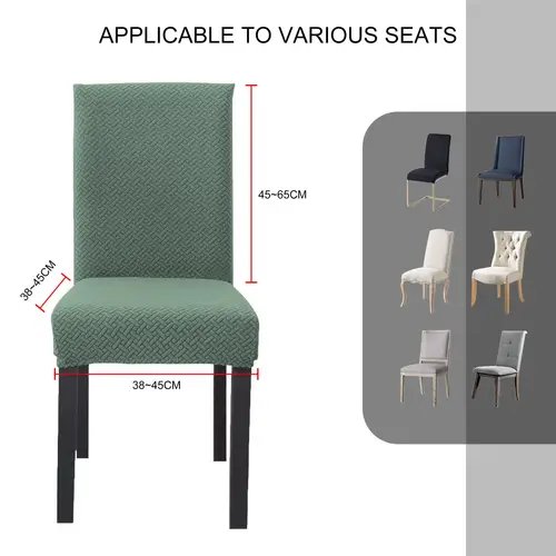 Intirilife 6x Elastischer Stuhlhusse Stuhlüberzug in GEMUSTERT HELL GRÜN mit 38 - 45 cm Sitzfläche und 45 - 65 cm Lehnenhöhe - Für Partys Hochzei Intirilife 6x Elastischer Stuhlhusse Stuhlüberzug in GEMUSTERT HELL GRÜN mit 38 - 45 cm Sitzfläche und 45 - 65 cm Lehnenhöhe - Für Partys Hochzei