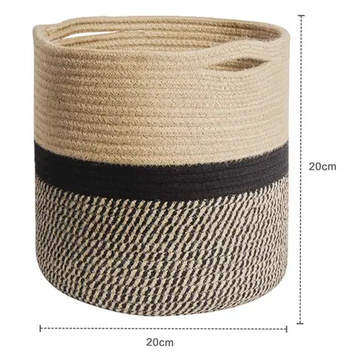 Intirilife flexibler Baumwollseil Wäschekorb - Pflanzkorb Aufbewahrungskorb mit 25L Volumen für Ordnung und Sauberkeit Intirilife flexibler Baumwollseil Wäschekorb - Pflanzkorb Aufbewahrungskorb mit 25L Volumen für Ordnung und Sauberkeit