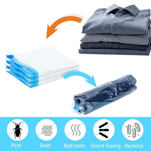 Intirilife 10x Vakuumbeutel in TRANSPARENT 35 x 50 – Vakuum Aufbewahrungsbeutel Kleiderbeutel zum Rollen per Hand geeignet für Kleidung, Bettwäsch Intirilife 10x Vakuumbeutel in TRANSPARENT 35 x 50 – Vakuum Aufbewahrungsbeutel Kleiderbeutel zum Rollen per Hand geeignet für Kleidung, Bettwäsch