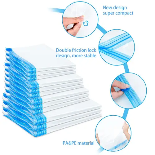 Intirilife 10x Vakuumbeutel in TRANSPARENT 35 x 50 – Vakuum Aufbewahrungsbeutel Kleiderbeutel zum Rollen per Hand geeignet für Kleidung, Bettwäsch Intirilife 10x Vakuumbeutel in TRANSPARENT 35 x 50 – Vakuum Aufbewahrungsbeutel Kleiderbeutel zum Rollen per Hand geeignet für Kleidung, Bettwäsch