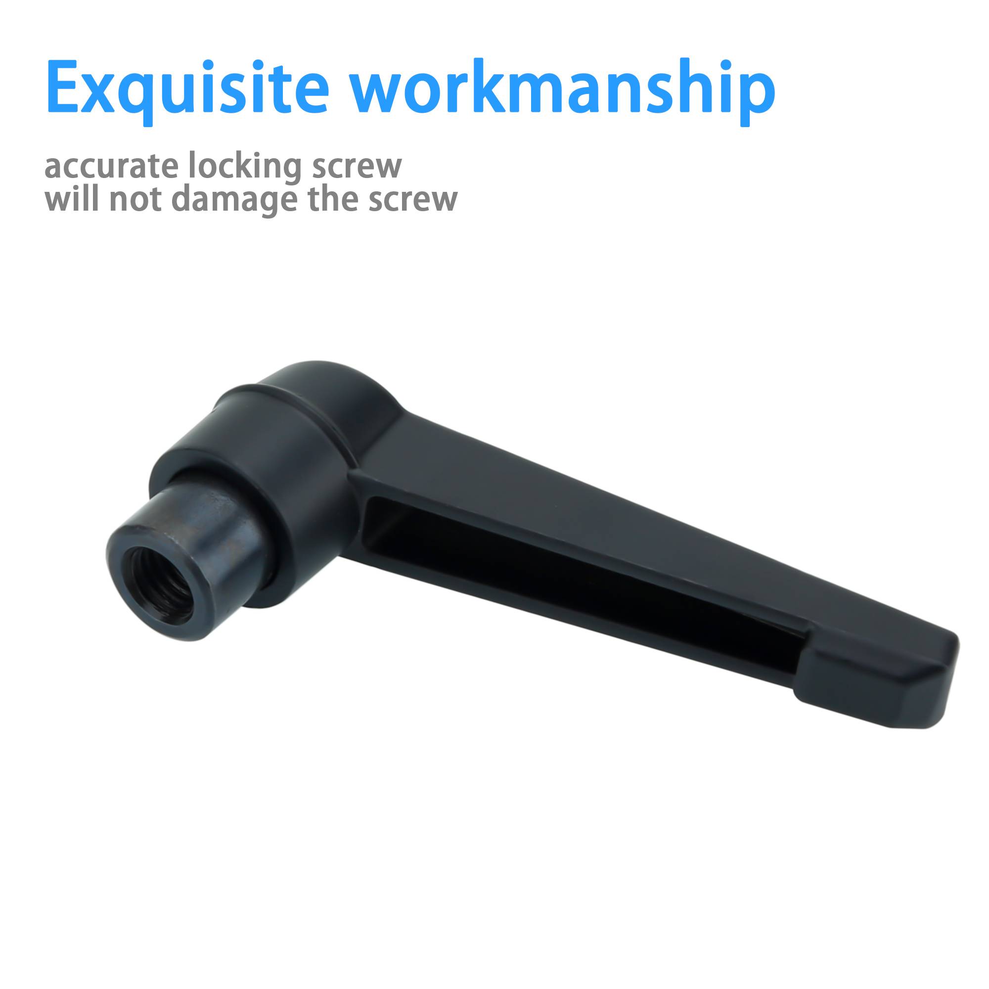 Intirilife Klemmhebel M5 in 5 Längen / Klemmmutter M5 aus verzinktem Stahl - Spanngriff Griffmutter Klemmgriff Verschlusshebel - Verstellbarer Griff