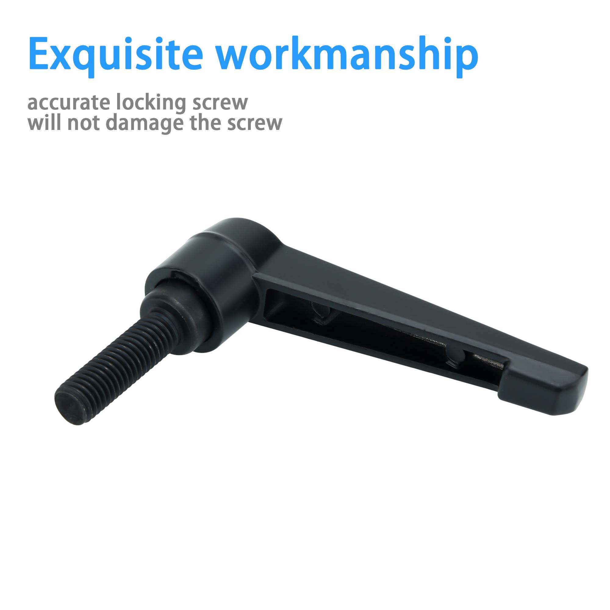 Intirilife Klemmhebel M10 in 7 Längen / Klemmmutter M10 aus verzinktem Stahl - Spanngriff Griffmutter Klemmgriff Verschlusshebel - Verstellbarer