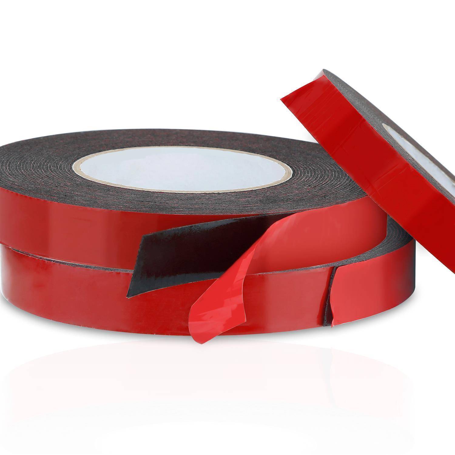 Intirilife Doppelseitiges Schaumklebeband Schwarz - Größe: 12mmx30m - Montageklebeband Hochleistungsklebeband Schwerlast Tape Extra stark
