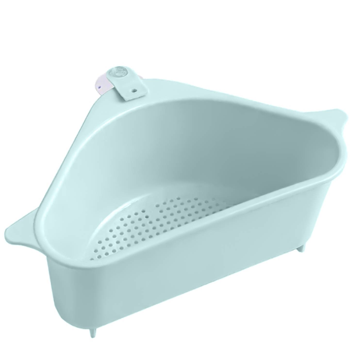 Intirilife Multifunktionales Spülbeckensieb Küchensieb Filterkorb aus Kunststoff in Grau - 24 x 14.2 x 10 cm - Zum Aufbewahren von Küchenutensilien