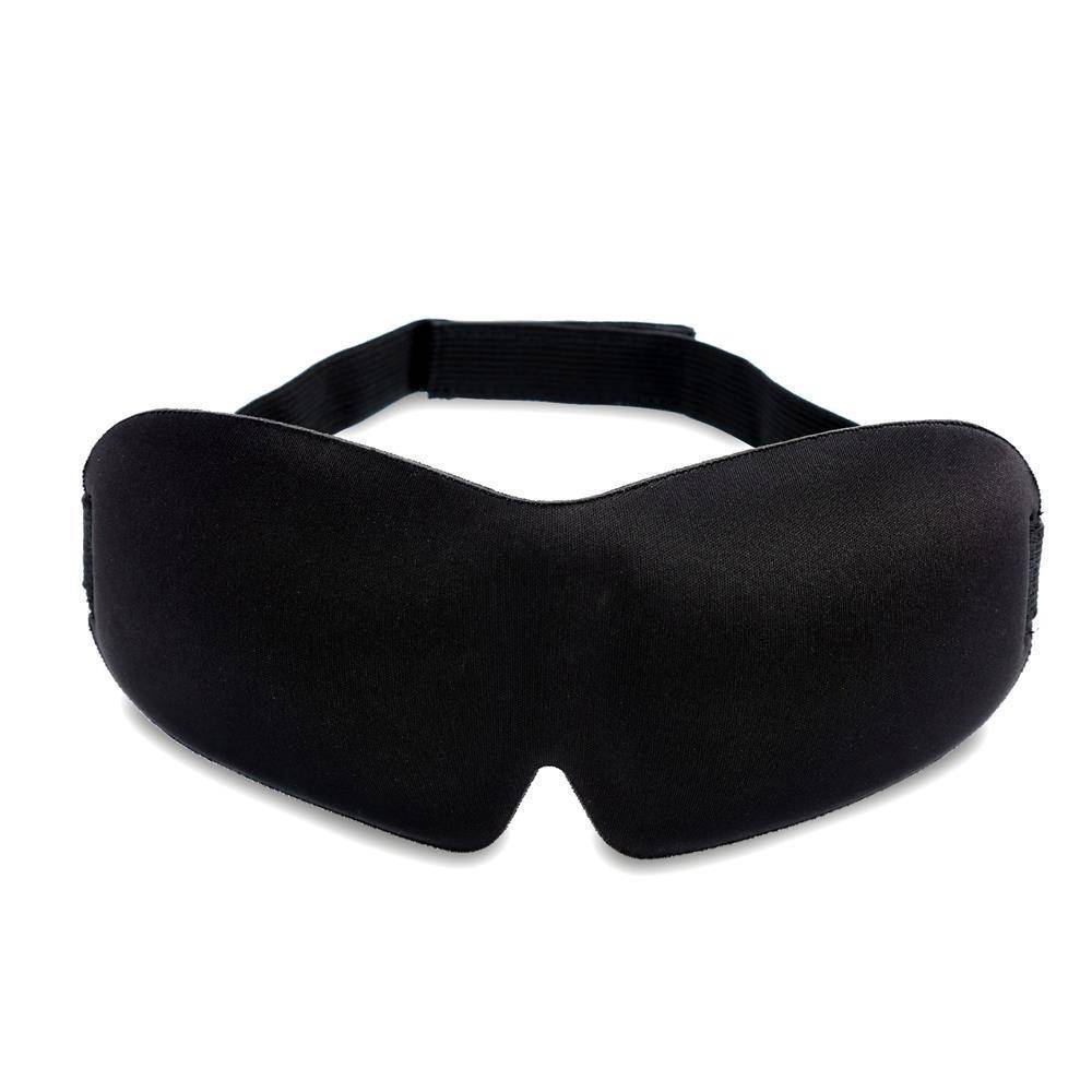 Intirilife Augenmaske in SCHWARZ – Ergonomisch Vorgeformte Unisex Schlafmaske für erholsamen Schlaf - Passgenau auf der Nase und mehr Platzfreiheit