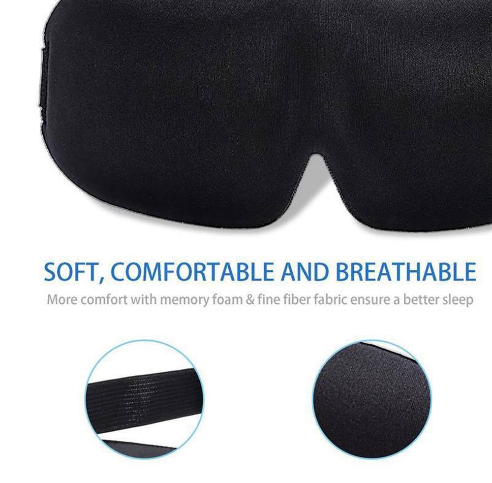 Intirilife Augenmaske in SCHWARZ – Ergonomisch Vorgeformte Unisex Schlafmaske für erholsamen Schlaf - Passgenau auf der Nase und mehr Platzfreiheit