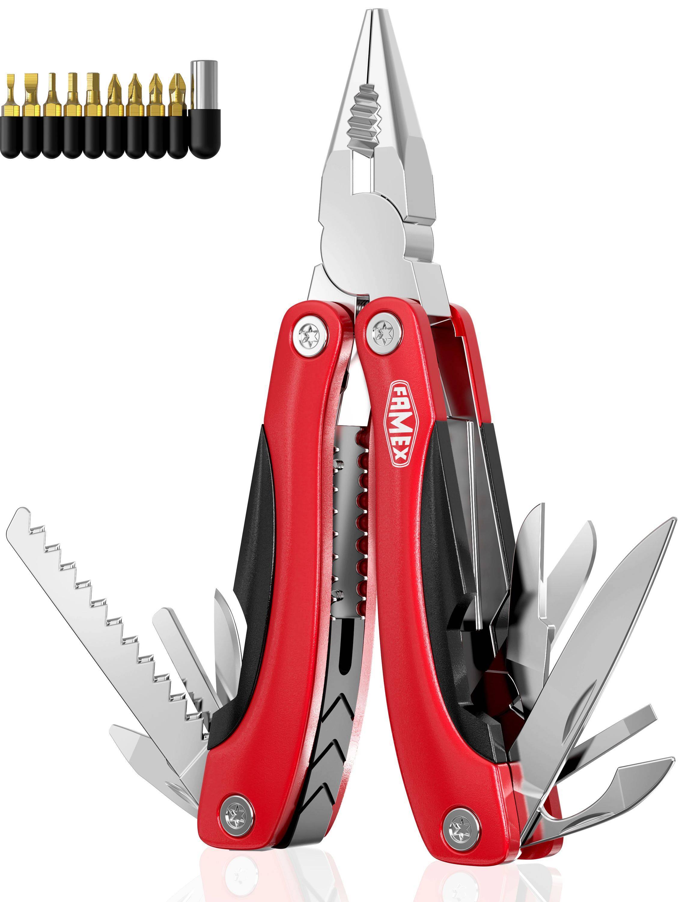FAMEX 14006 Multi-Tool - mit Schraub-Bits und tragbarer Tasche