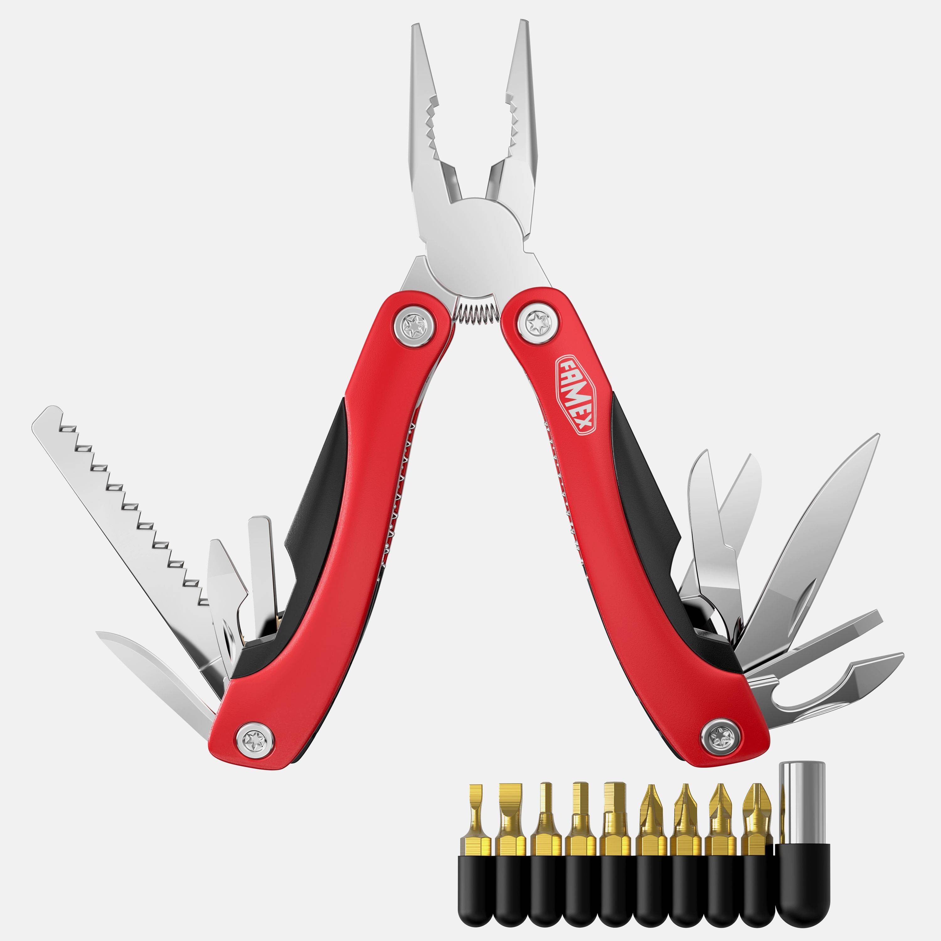 FAMEX 14006 Multi-Tool - mit Schraub-Bits und tragbarer Tasche