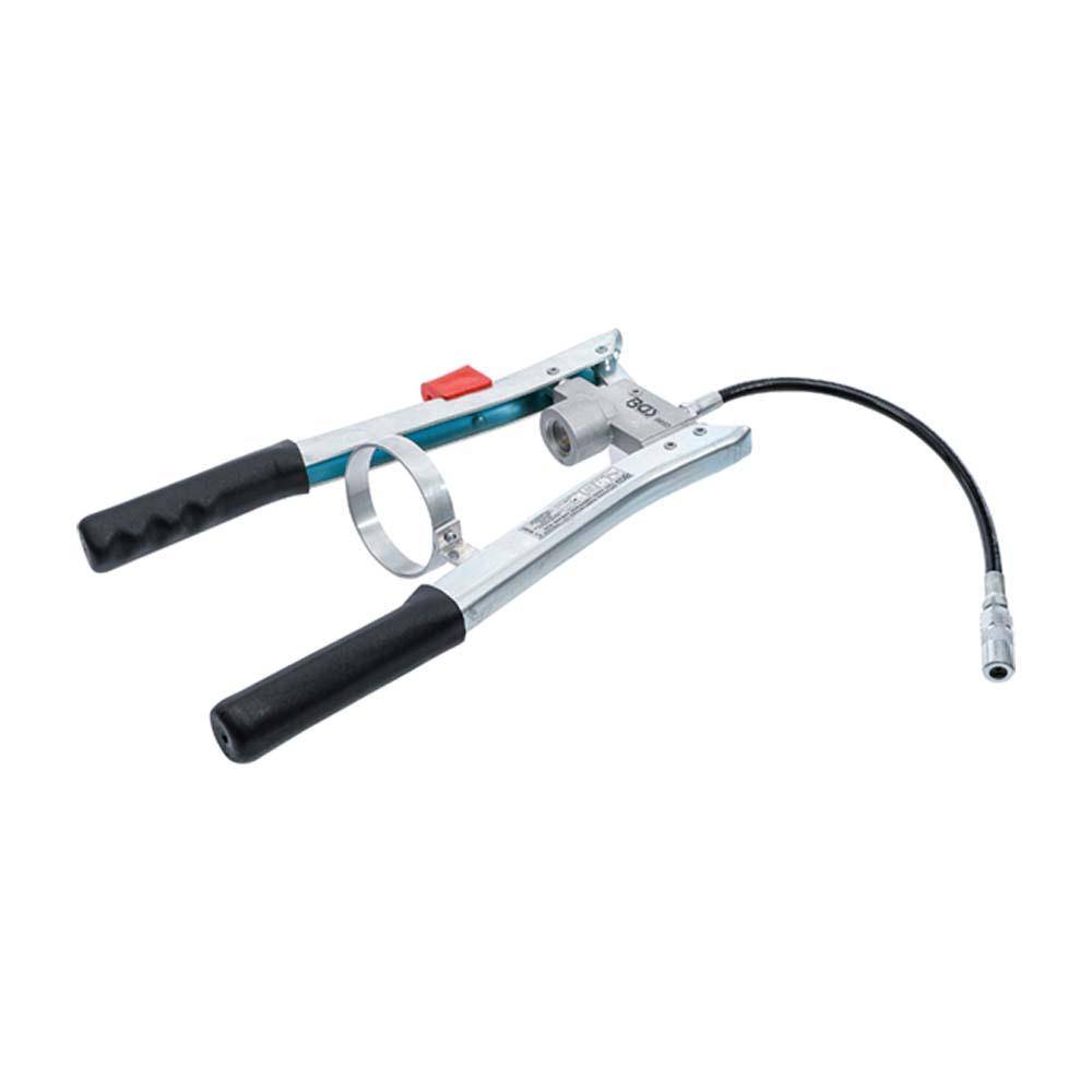 Zweihand-Kartuschen-Fettpresse - mit Panzerschlauch - Länge 675 mm - Arbeitsdruck 500 bar