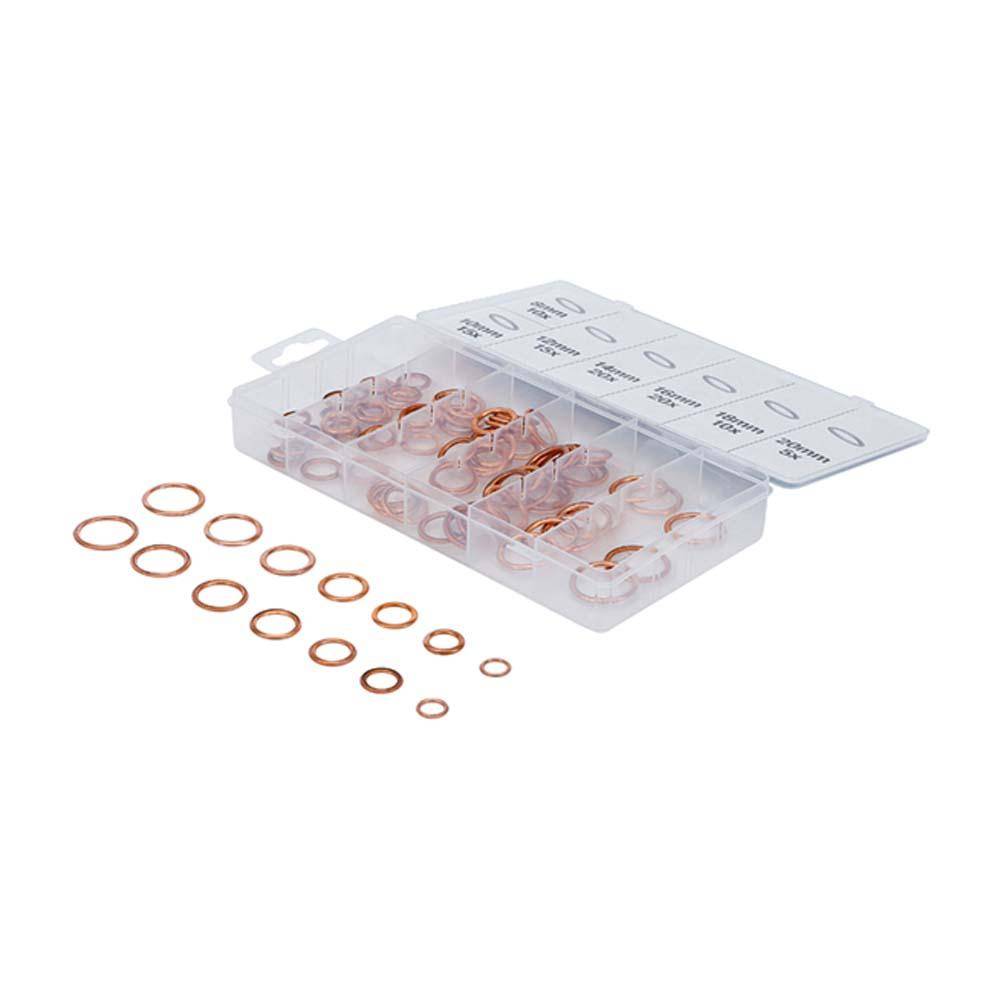 O-Ring-Sortiment - Durchmesser 8 bis 20 mm - Material Kupfer - 95-tlg.