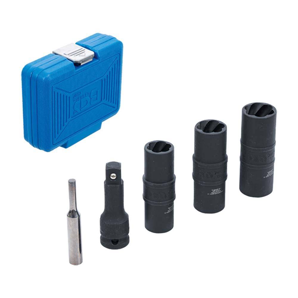 Kraft-Spezial-Steckschlüssel-Wendeeinssatz-Satz - 3-teilig - Sechskant und Schraubendreher 17, 19, 21 mm - Antriebsprofil 12,5 mm (1/2")