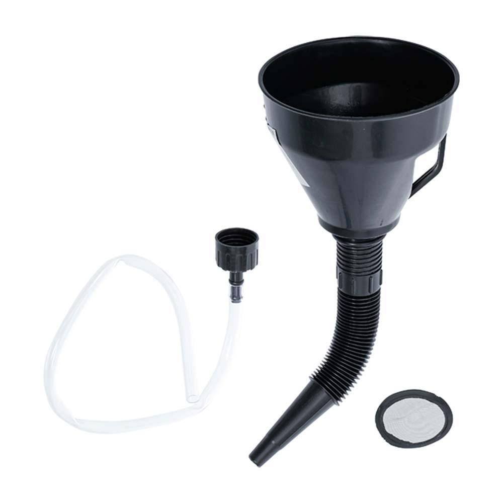 Öl-Einfülltrichter-Satz - 3-teilig - mit flexiblem Rohr und Schlauch - Ø 135 mm