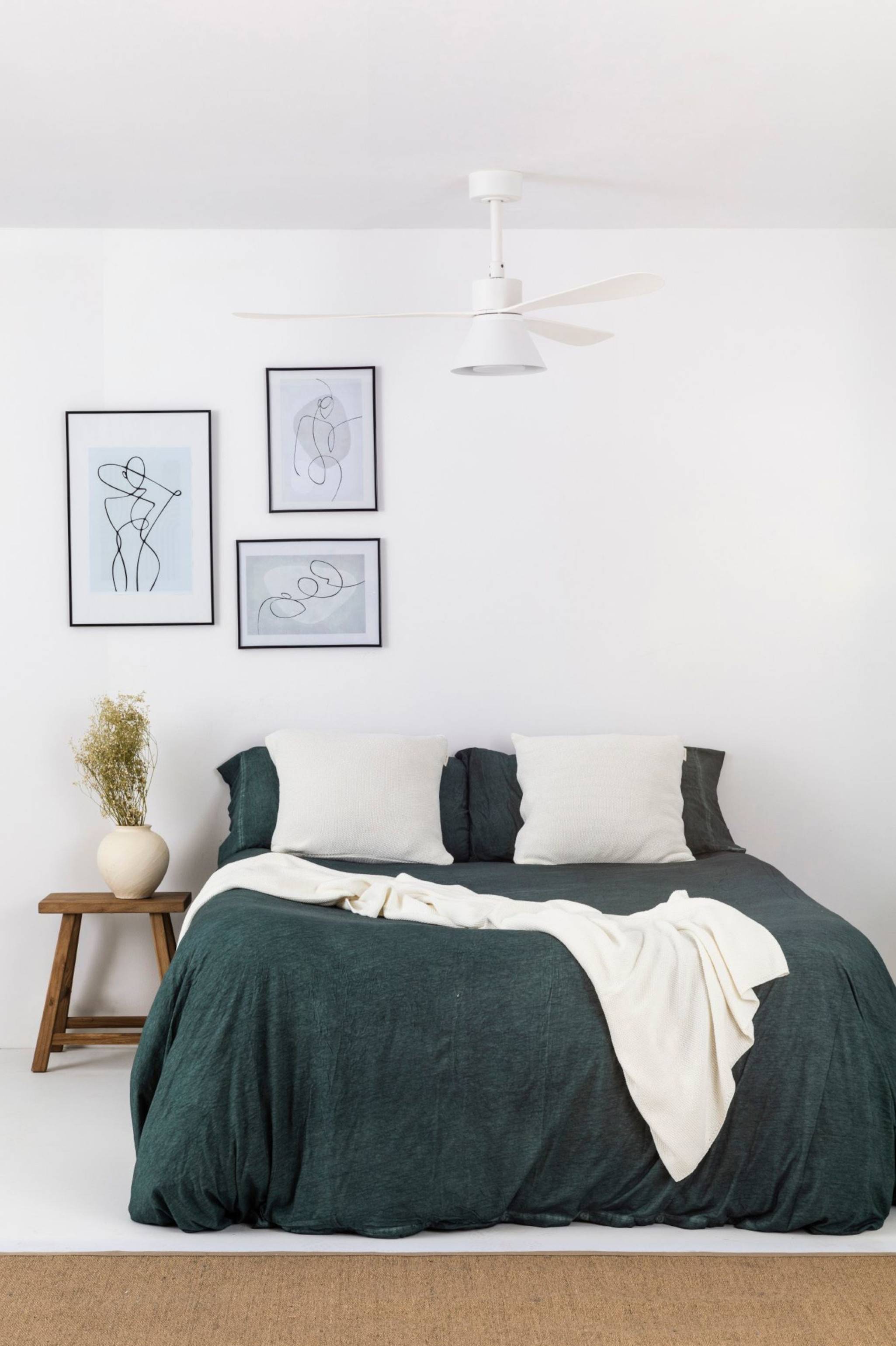 Energiespar Deckenventilator Amelia II Weiß mit LED