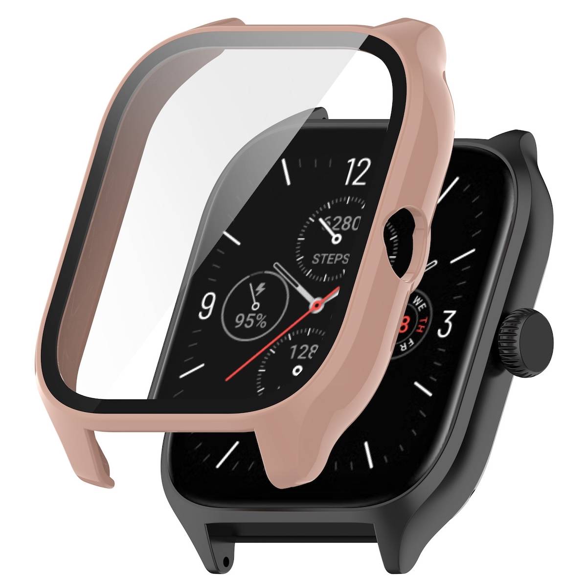 Für Amazfit GTS 4 Shockproof Hochwertiges Silikon Design Uhr Gehäuse Schutz Case Hülle Rosa