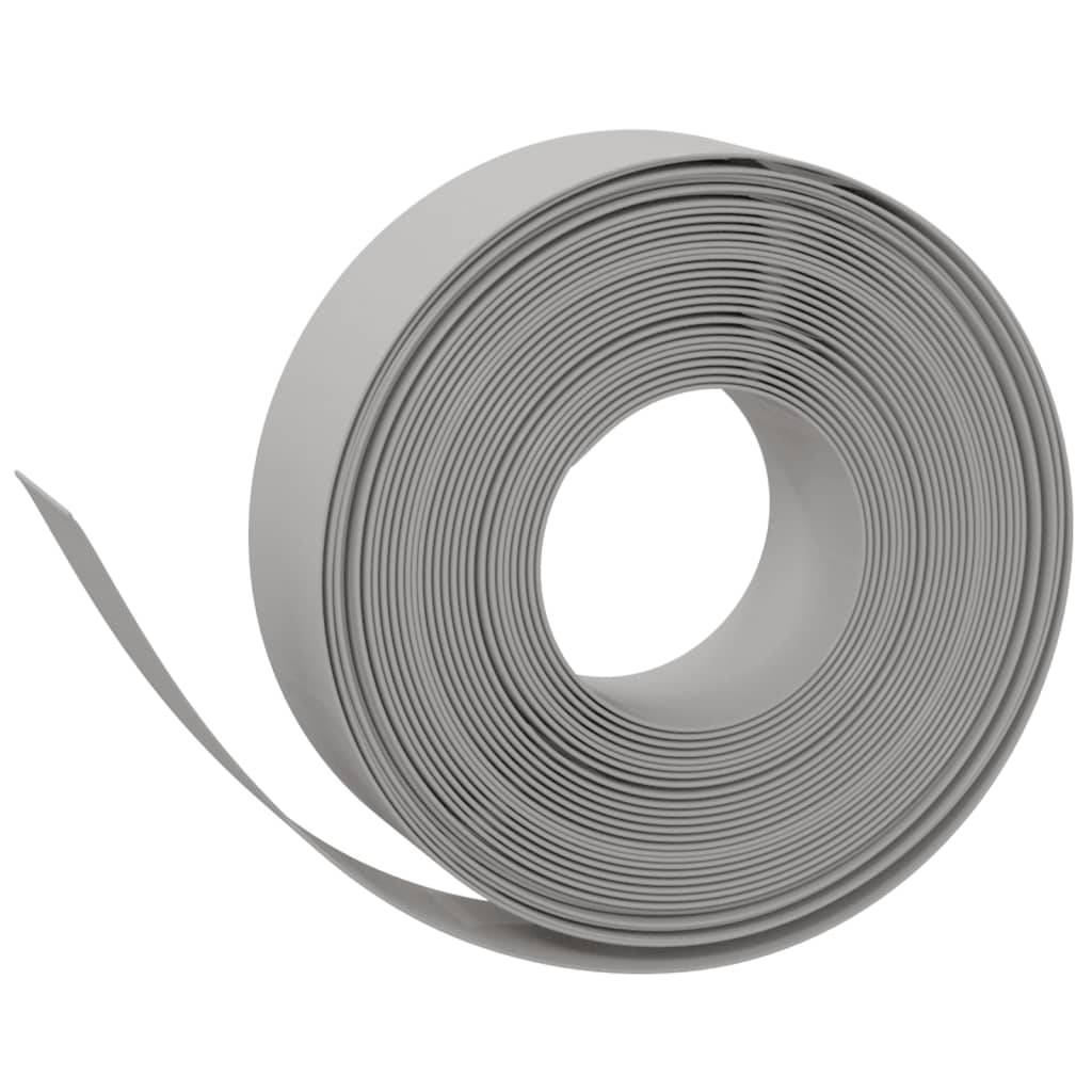 vidaXL Rasenkante Grau 10 m 15 cm Polyethylen