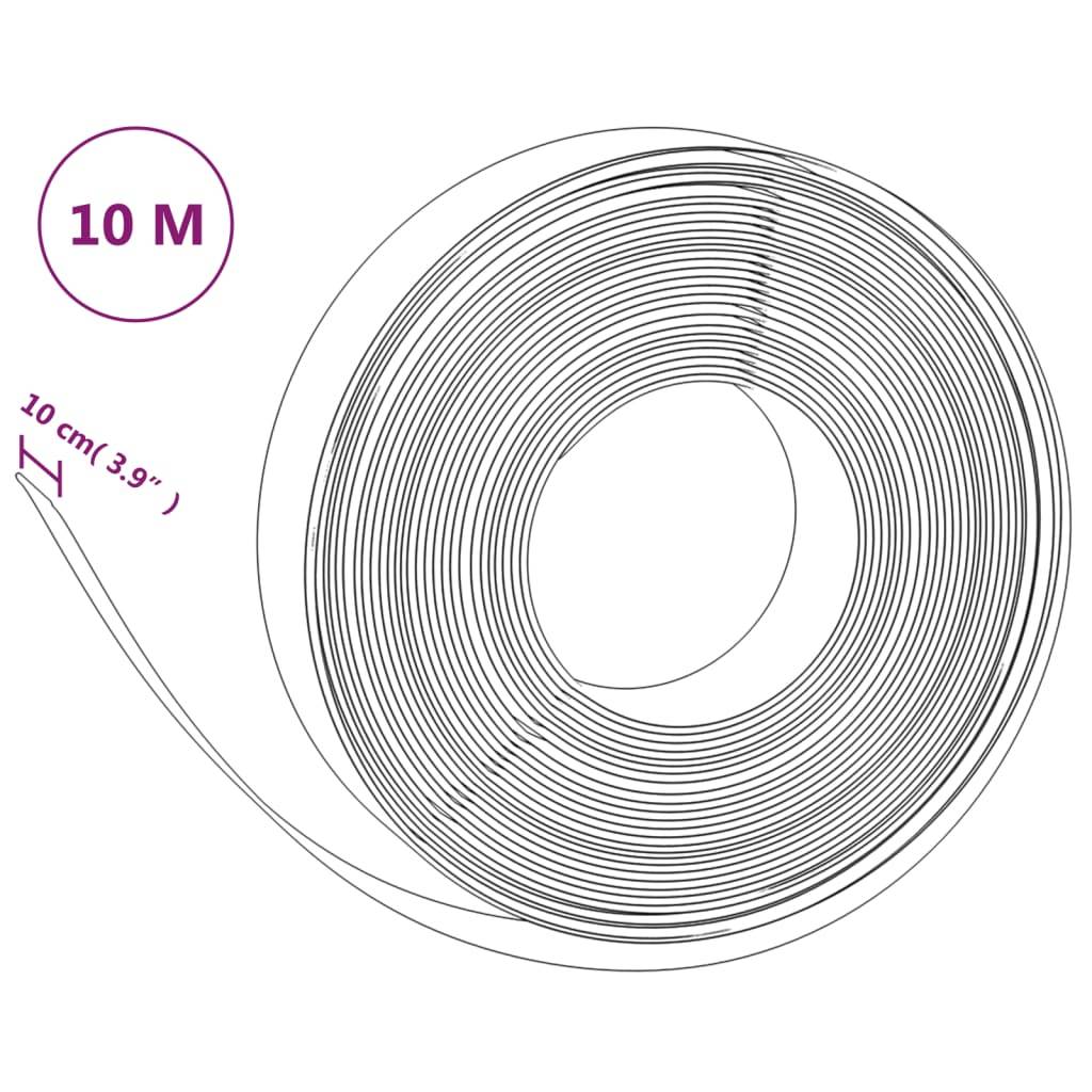 vidaXL Rasenkanten 3 Stk. Grau 10 m 10 cm Polyethylen
