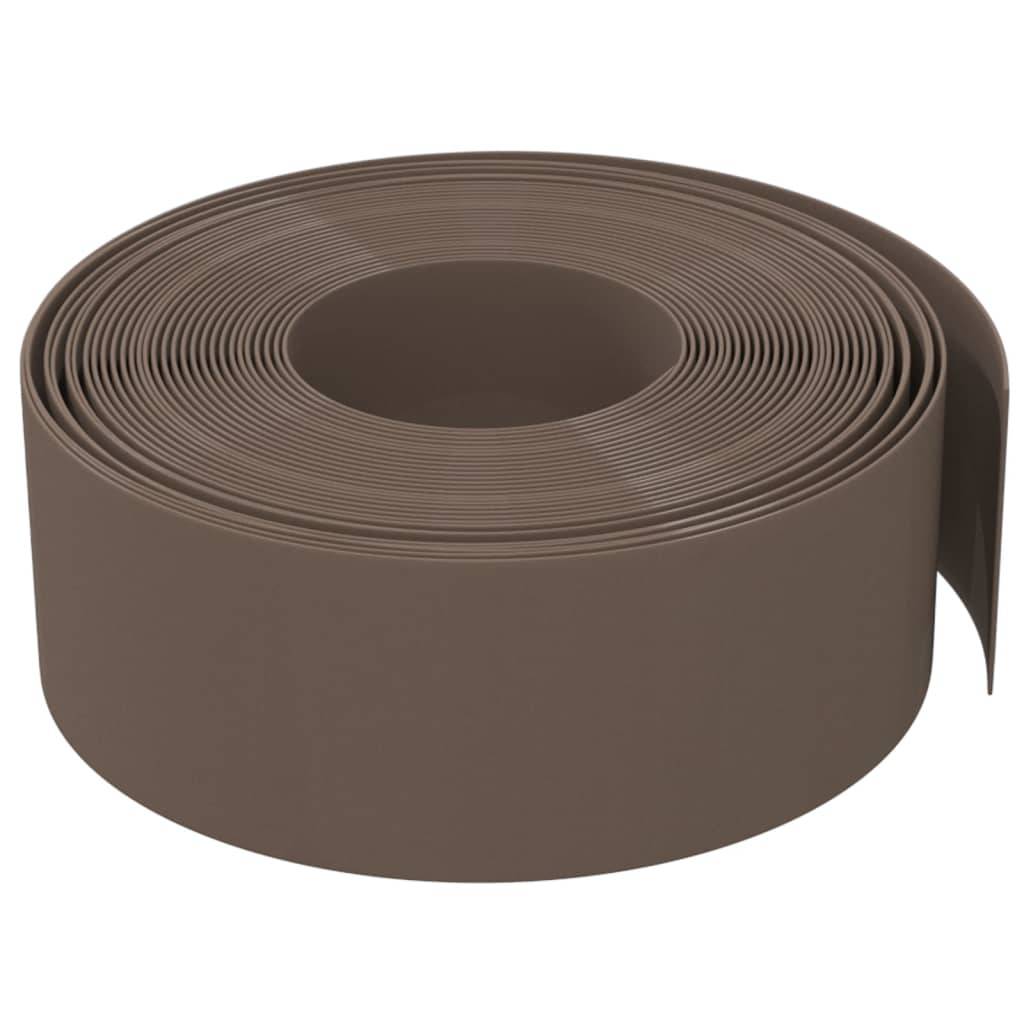 vidaXL Rasenkanten 2 Stk. Braun 10 m 20 cm Polyethylen