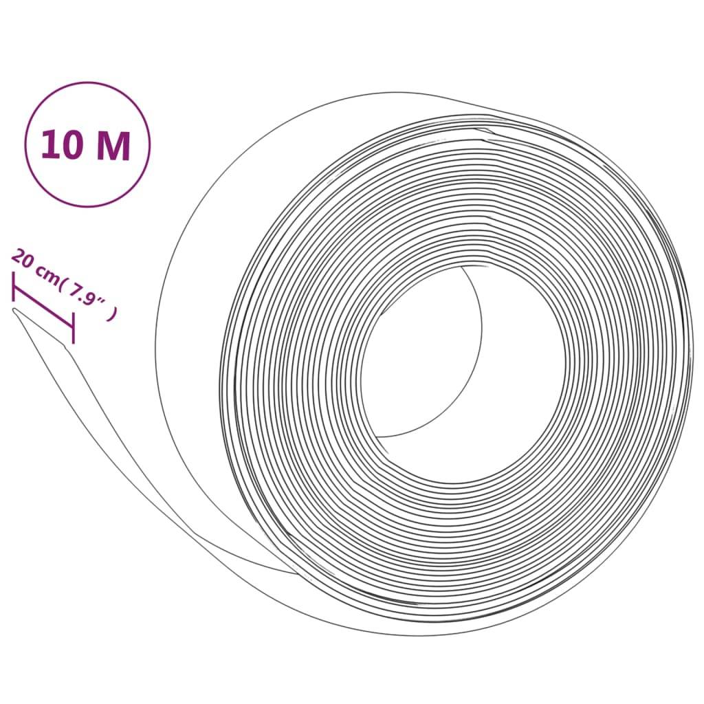 vidaXL Rasenkanten 3 Stk. Grau 10 m 20 cm Polyethylen