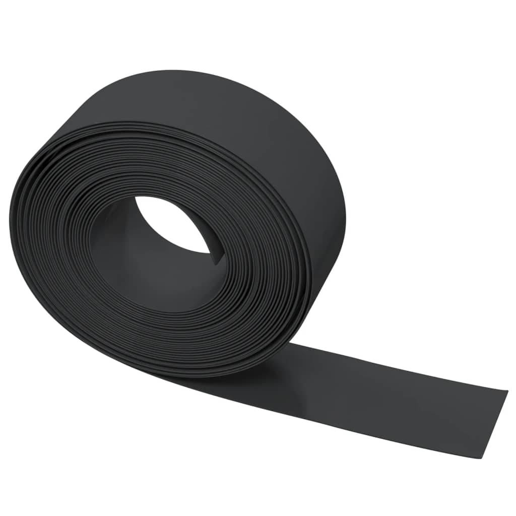 vidaXL Rasenkante Schwarz 10 m 20 cm Polyethylen
