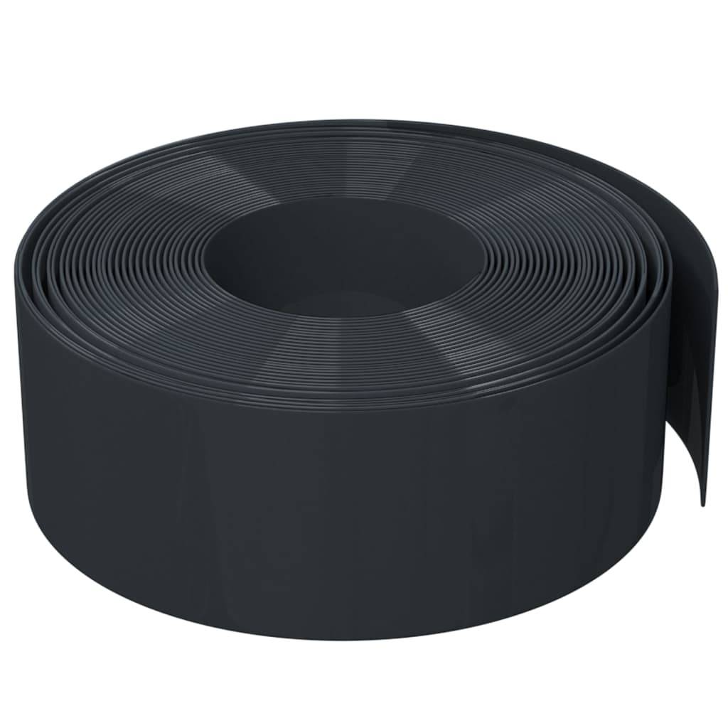 vidaXL Rasenkanten 2 Stk. Schwarz 10 m 20 cm Polyethylen