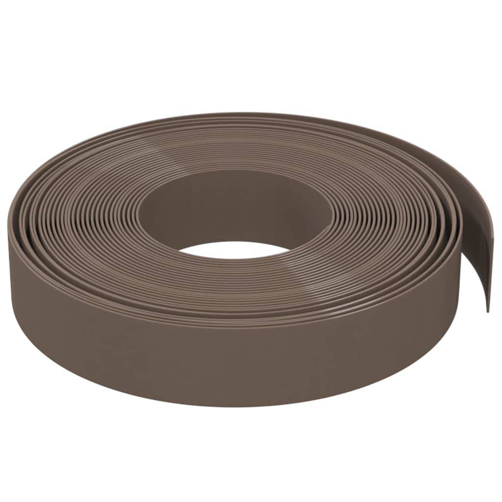vidaXL Rasenkanten 3 Stk. Braun 10 m 10 cm Polyethylen
