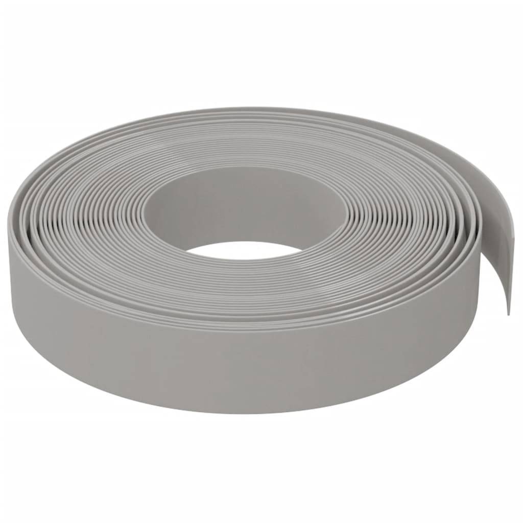 vidaXL Rasenkante Grau 10 m 10 cm Polyethylen