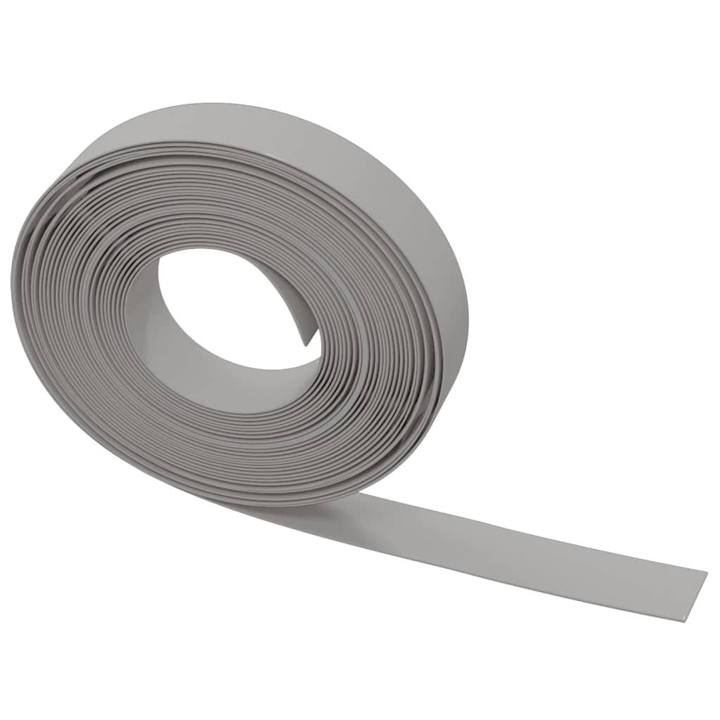 vidaXL Rasenkanten 2 Stk. Grau 10 m 10 cm Polyethylen