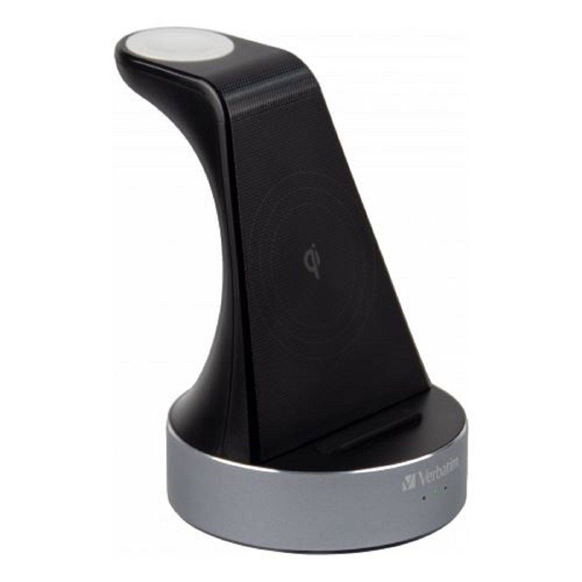 Verbatim Induktive Ladestation Wireless Charging Dock Dual-Ladegerät – Kompaktes Design für schnelles Aufladen