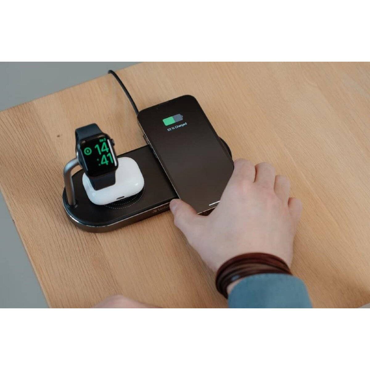 Verbatim Wireless Ladegerät 3-in-1 – Schnelles Aufladen