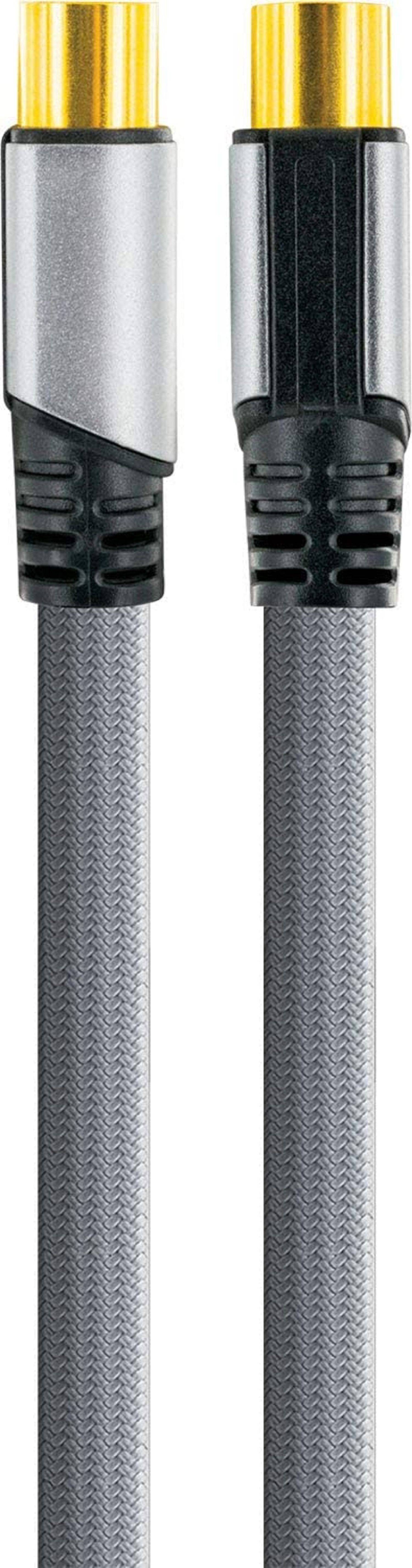 Schwaiger AINSTEIN 413- Antennen Anschlusskabel/ 4 m Antennekabel/IEC Stecker <gt/> IEC Buchse/ 110 dB/ 4-fach geschirmt