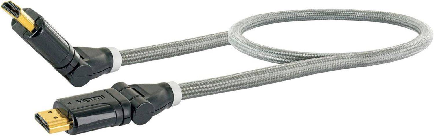 AINSTEIN High-Speed HDMI Kabel mit Ethernet 1,0m, schwenkbar, 360° HDMI Stecker <gt/> 360° HDMI Stecker