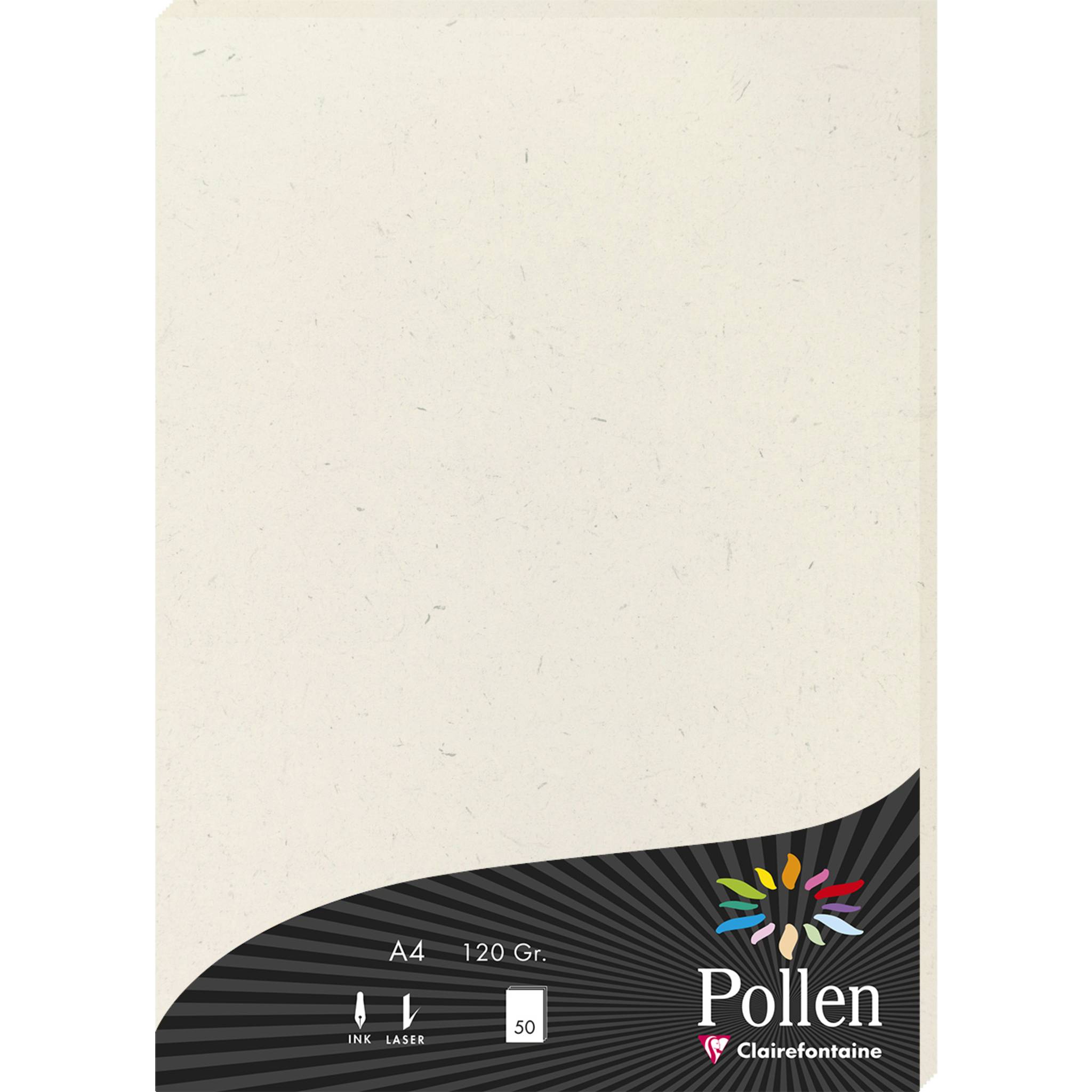Pollen Pollen, Kollektion Natur, Packung mit 50 Blatt A4 120g/m2 - Natura 55010C