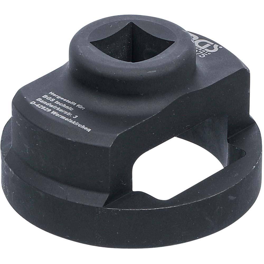 Rollenlager-Achsmuttern-Schlüssel - Spezialprofil - für BPW 6,5 - 9 t - SW 65 mm